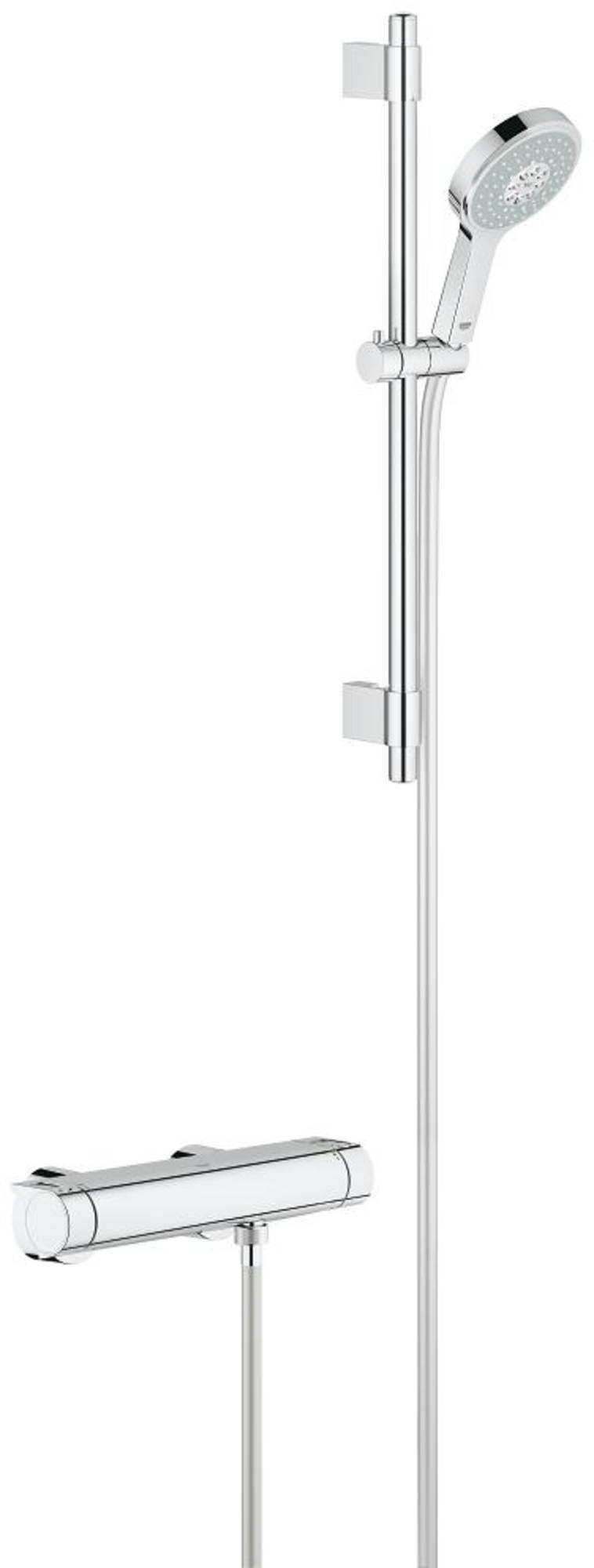 Grohe Grohtherm 2000 douchethermostaat met perfect Power & Soul Chroom - Saniweb.nl